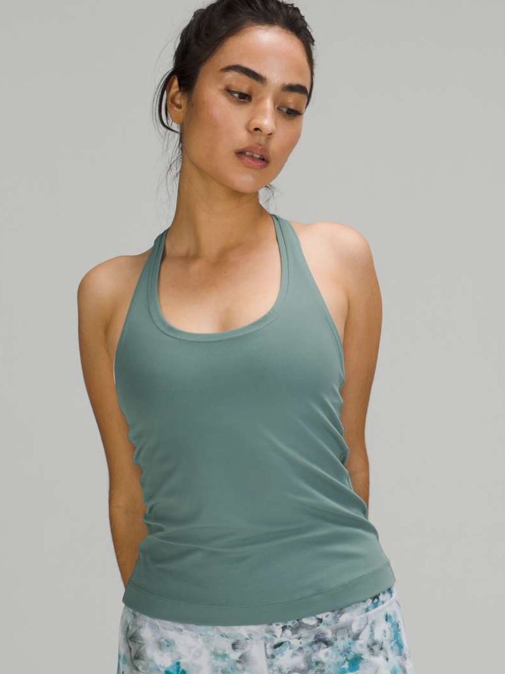 Lululemon Cool Racerback Shorter Length *Nulu Tidewater Teal Size 12